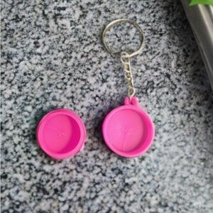 Hot Pink Glow-in-the-Dark Keychain | Multi-Purpose Capsule